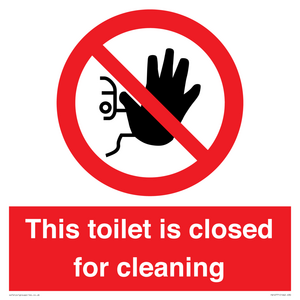 This toilet is closed for cleaning